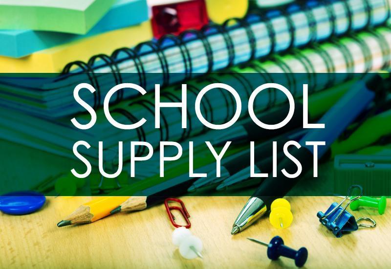 Crescent School Supply List 18-19