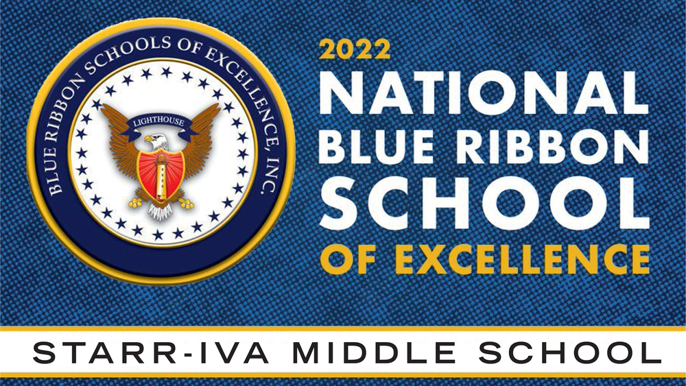 Starr-Iva Middle Named Blue Ribbon School of Excellence