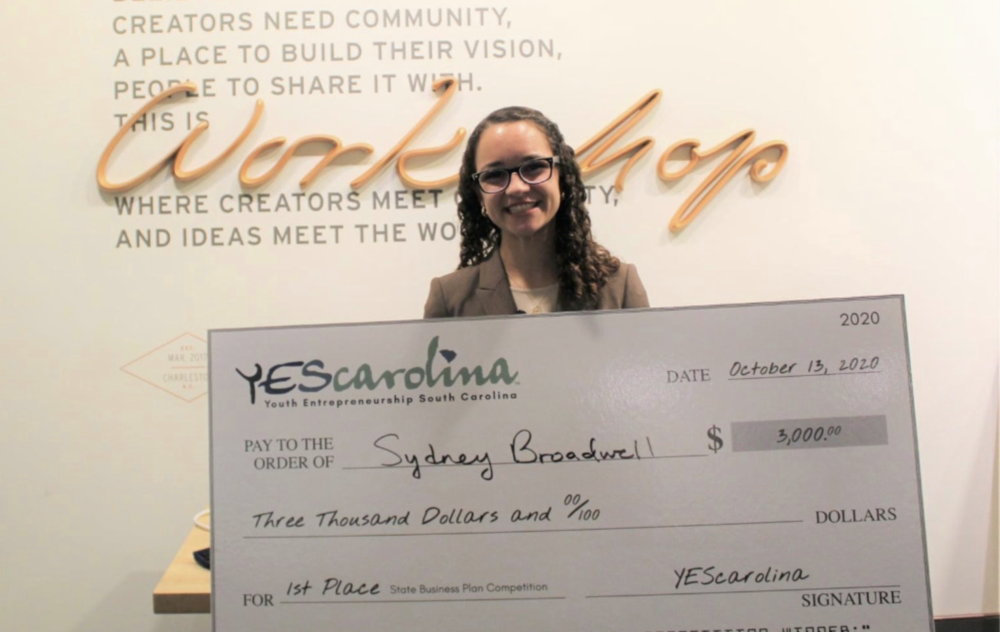 Sydney Broadwell Named #1 Young Entrepreneur in South Carolina!