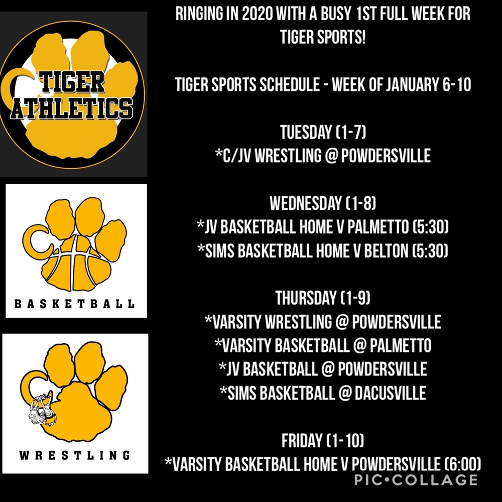 Sports Schedule 1/6-1/10