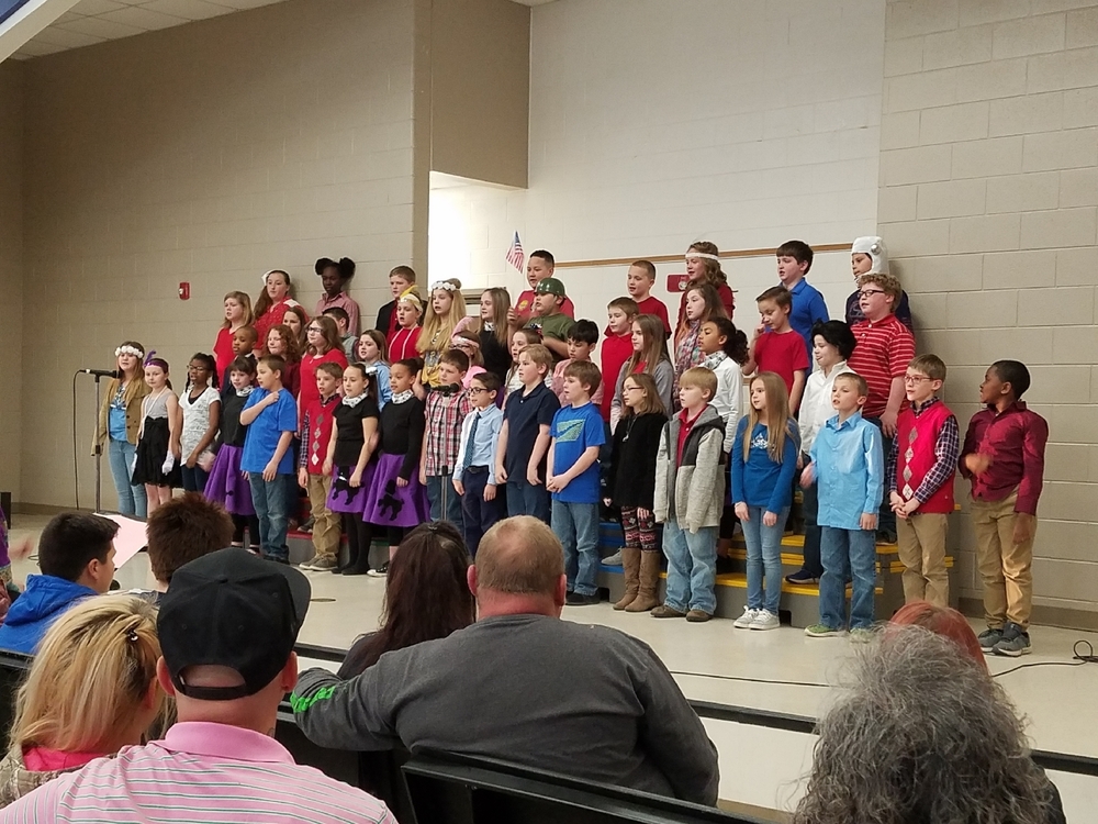 Flat Rock 4th graders did an outstanding job in their musical, "American Voices"