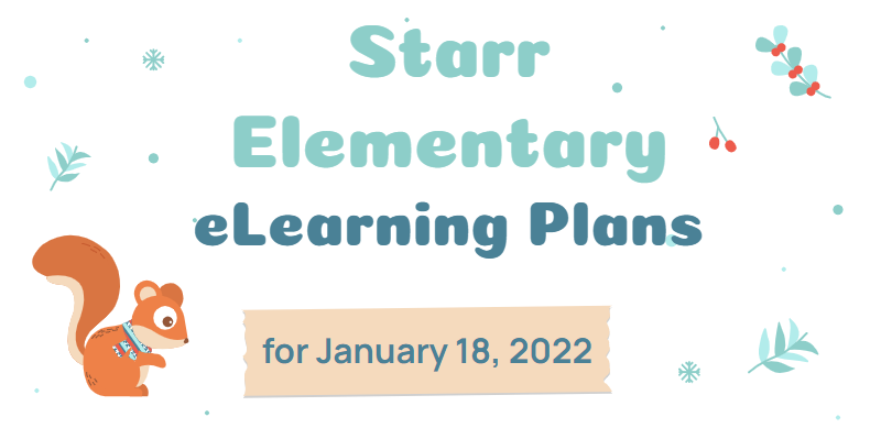 eLearning Plans for January 18, 2022