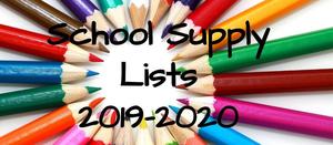 2019-2020 School Supply Lists