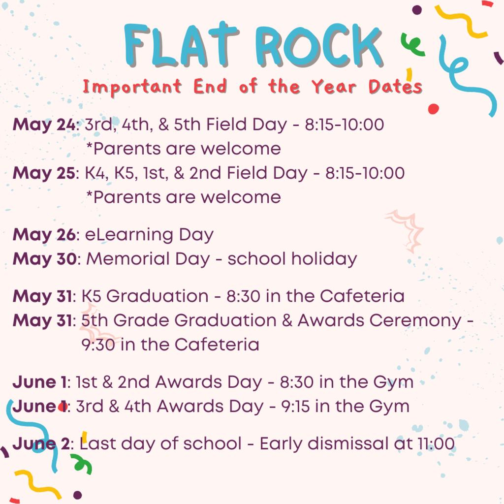 end of the year dates