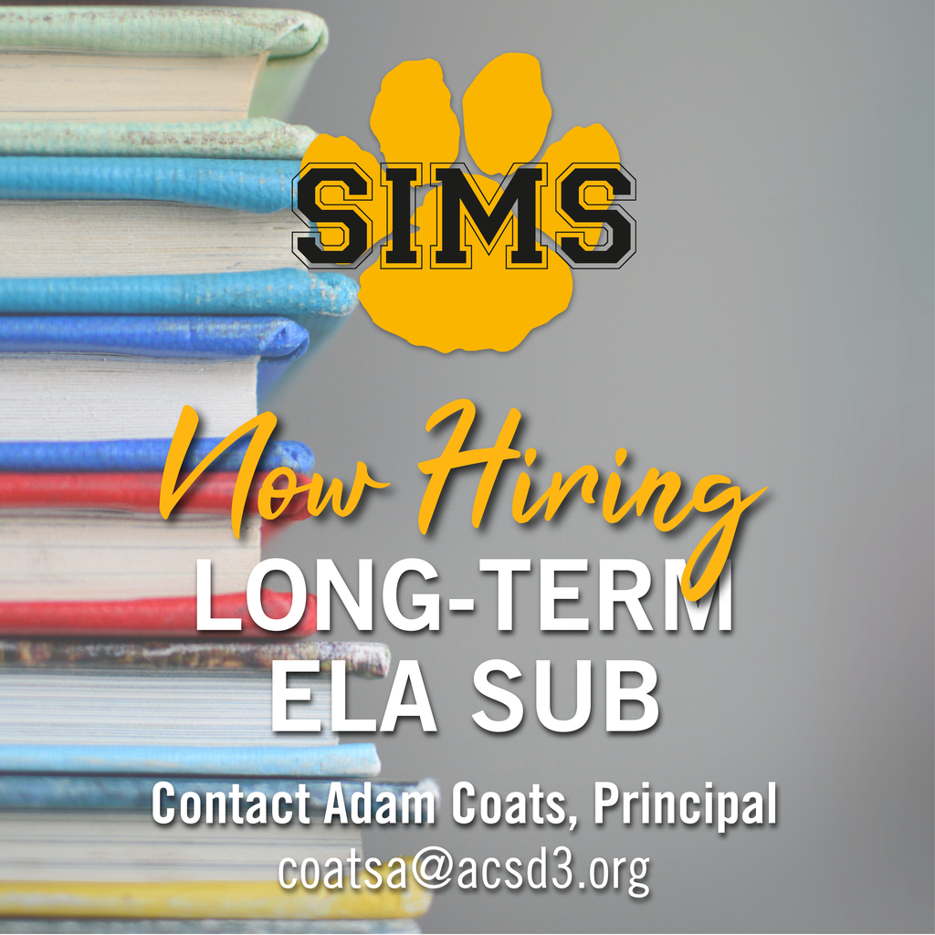 SIMS Long Term Substitute request