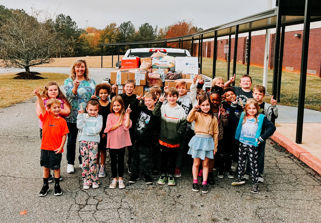 Iva Elementary rockstars donated 2100 canned goods to Anderson Interfaith Ministries